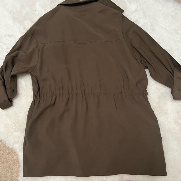 Zara Brown Drawstring Waist Utility Jacket - Picture 5 of 5